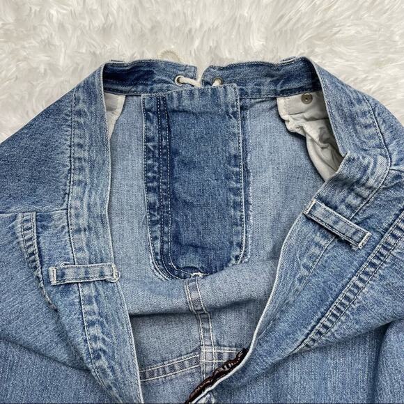 Limited Jeans USA Vintage Lace Up Denim Mini Skirt 90s Medium Wash Women’s 12 - Picture 5 of 8